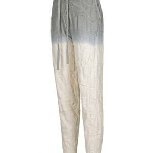 NWT Twenty Montreal Womens Crossover Knit Gradient Joggers Gray / Cream Sz Small